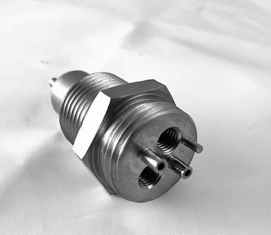 CNC turned connector prototype in 316 stainless steel