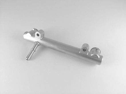CNC machined aluminium 6082 fuel rail