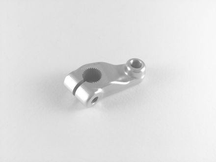 CNC machined aluminium handlebar catch component