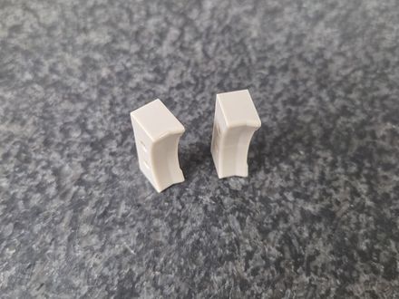 CNC machined plastic clamp components with threaded inserts