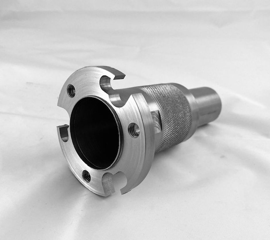 CNC turning lathe in operation